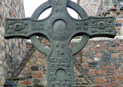 Celtic Cross at the Abbey on Iona in Scotland